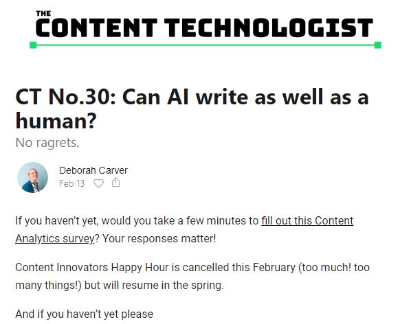 The Content Technologist Newsletter